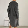 thumbnail image 4 of Robe Soft Bathrobe For Winter Button Warm Loungewear, 4 of 9