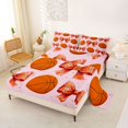 thumbnail image 2 of Erosebridal Kawaii Ribbon Bow Full Size Sheets,Funny Basketball Print Bowknot Bed Sheets For girls Kids 4pcs, 2 of 6
