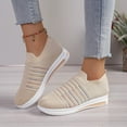 thumbnail image 3 of Slip on Socks Walking Shoes for Women 2025 Spring Comfortable Platform Nursing Tennis Fashion Sneakers, 3 of 8