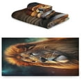 thumbnail image 2 of Coolnut Fierce Lion 3-Piece Towel Set,Soft Absorbent Quick Dry Bath Towels Sets,1 Bath Towel,1 Hand Towel,1 Washcloth,for Bathing Home Hotel Gym Spa Wash cloth, 2 of 7