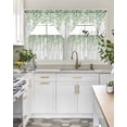 thumbnail image 4 of Eucalyptus Leaves Swag Curtains for Living Room/Bedroom Windows, Green Summer Botanical Weeping Kitchen Curtains and Valances Set 36 Inch Length, Light Filtering Swags Valance Curtain Panels, 4 of 5