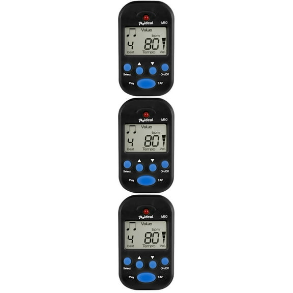Set of 3 Digital Mini Metronome Click Guitar Tuner Universal