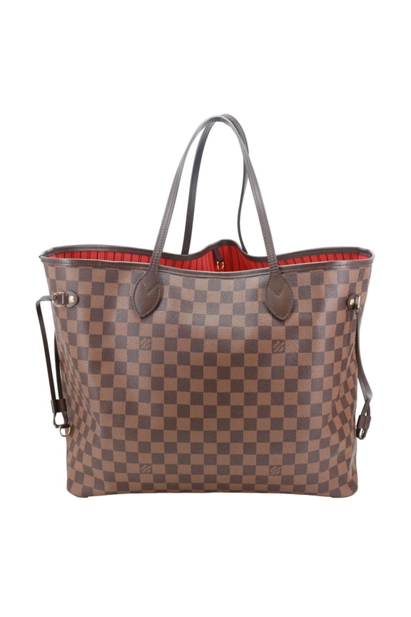 Pre-Owned Louis Vuitton Neverfull GM Damier Ebene Tote Bag Brown