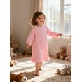 thumbnail image 2 of Little Hand Little Girl Gowns Long Sleeve Flowers Pink Cat Kids Nightshirts Size 6 7, 2 of 9