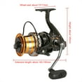 thumbnail image 4 of Moulinet de Pêche Série DH 9000-12000 Gobelet Biseauté en Métal Réservoir d'Eau Douce Leurre de Pêche Roue Lointaine, Cadre Squelet en Aluminium Rigide, 4 of 7