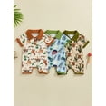 thumbnail image 2 of Baby Boy Western Outfits Tractors Horse Cow Print Cowboy Polo Romper Shorts Jumpsuit Summer One Piece Farm Clothes, 2 of 7