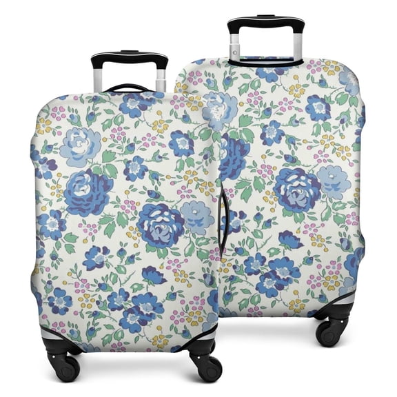 Pioneer Flower Floral Print Pattern Luggage Cover Fashion Suitcase Cover Baggage Covers Fit 25-28 Inch Luggage (Go Travel)
