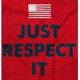 thumbnail image 2 of Just Respect It Colonial America Flag Men's Graphic T Shirt Tees Brisco Brands M, 2 of 6