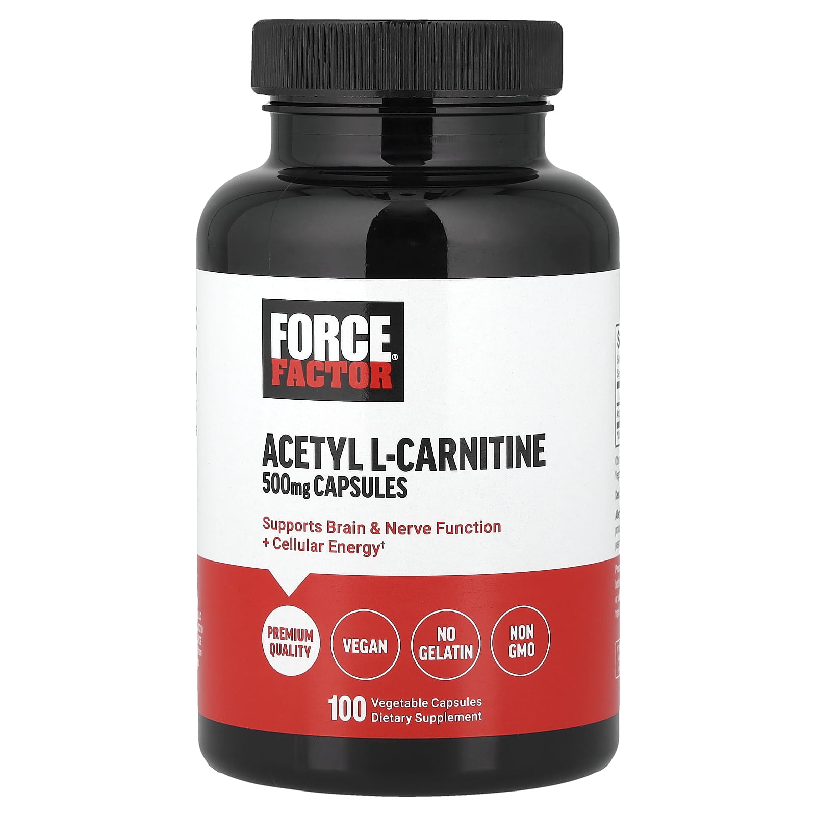 Force Factor Acetyl L-Carnitine, 500 mg, 100 Vegetable Capsules