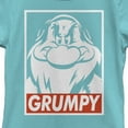 thumbnail image 2 of Girl's Snow White and the Seven Dwarfs Grumpy Box Logo Graphic Tee Tahiti Blue Small, 2 of 4