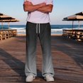 thumbnail image 6 of Men Loose Fit Gradient Jogger Pants Elastic Drawstring Waist Wide Leg Casual Sweatpants Breathable Outdoor Pants With Side Pockets M, 6 of 8