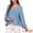 Blue, variant on DARING DIVA Women's Maternity Empire Waist Babydoll Lantern Sleeve Blouse S Beige