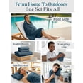 thumbnail image 3 of Casa Platino 24-Pack Towels Set for Bathroom – 100% Ring-Spun Cotton, 2 Bath Sheets, 2 Gym Towel, 2 Bath, 4 Fingertip, 6 Hand, 8 Washcloths, Hotel Quality, Easy to Wash – Steel Blue, 3 of 9