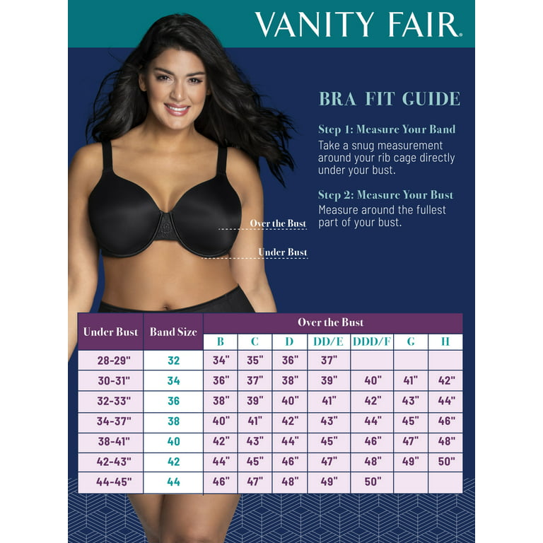 Women's Vanity Fair 76080 Beauty Back Full Figure Minimizer Underwire Bra  (Whimsical Lilac 42D) 
