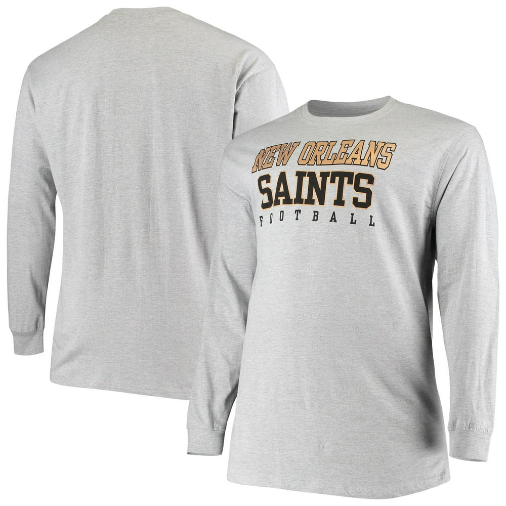 New Orleans Saints Fanatics Branded Big & Tall Practice Long Sleeve T ...