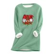 thumbnail image 1 of Jienlioq Mode Femme Noël Imprimé Manches Régulières Hiver Ample Vacances Décontracté Col Rond Chemise Hauts, 1 of 2