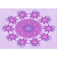 thumbnail image 1 of Ahgly Tapis Rectangulaire Lavable en Machine Intérieur Transitionnel Fleur Rose, 5 Pieds x 7 Pieds, 1 of 7