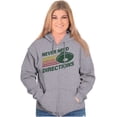 thumbnail image 4 of Funny Cool UFOs Space Alien Believers Unisex Fleece Graphic Zip Up Hoodie Brisco Brands 2X, 4 of 5