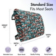 thumbnail image 5 of Geometric Lumbar Pillow, Random Stripes Triangle Shapes Mosaic Ornament Fractal Look Contemporary Design, Soft Back Cushion Office Chairs with Adjustable Straps, 14" x 13", Multicolor, by Ambesonne, 5 of 7