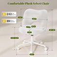 thumbnail image 4 of Silla de tocador DurayLoly con ruedas sin brazos, color blanco ultrasuave, 4 of 9
