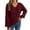 Wine, variant on Ashirexll Pullover Sweaters for Women Winter Sweaters Fashion Casual Button Long Sleeve V-Neck Keeping Warm Outing Knit Sweater