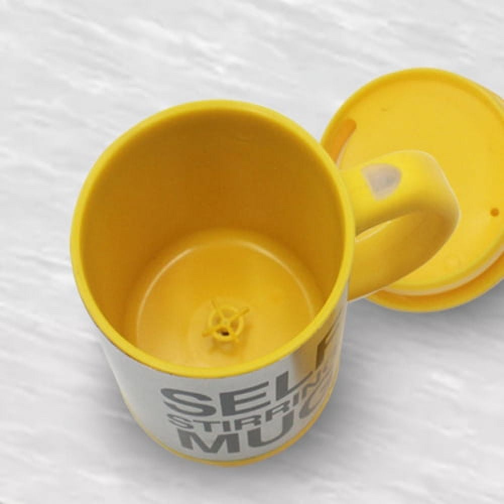 Self Stirring Mug- Reusable Auto Mixing Cup With Travel Lid For