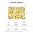thumbnail image 5 of Naloa Banana Fruit Flannel Fleece Throw Blanket for Bed Couch, Thick Blanket - All Seasons Suitable for Women, Men and Kids-50"x40", 5 of 6