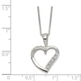 thumbnail image 3 of White Sterling Silver necklace Themed Cubic Zirconia CZ Clear 18 in 1 mm, 3 of 3