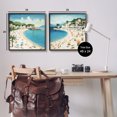 thumbnail image 4 of Stupell Industries Beach Goers on Curved Shore Landscape Painting Black Framed Art Print Wall Art, 24 x 24, Set of 2, 4 of 10