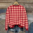 thumbnail image 6 of Diufon Christmas Sweatshirts for Women Plus Size Cute Graphic Plaid Sweatshirt Oversized Color Block Pullover Tops, 6 of 9
