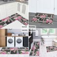thumbnail image 5 of Pioneer Flower Floral Print Pattern Kitchen Rugs Sets Of 2,Anti Fatigue Kitchen Mat Rugs Non Slip Washable,Decorative Kitchen Floor Mats for Kitchen,Sink,Laundry,17"x30"+17"x47", 5 of 7