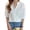*White, variant on ClodeEU Women's V Neck Stand Collar Embroidered Linen Blouse,3/4 Sleeve Casual Summer Top White,Women's Plus L
