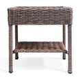 thumbnail image 1 of Krikacy Double Layer Wicker End Table, All-Weather HDPE Hand-Woven Side Table,for Patio Lawn,Brown, 1 of 6