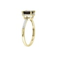 thumbnail image 2 of 1.60 Carat (Ctw) Garnet Halo Ring with Accent Diamonds in 10K Yellow Gold for Women, 2 of 6