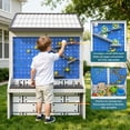 thumbnail image 3 of COCLUB Outdoor Wooden Playhouse with Play Tool Shed & Pegboard Play Wall, Kids Todder Ages 3+, 3 of 7