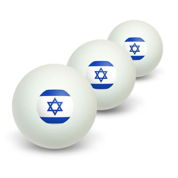 Israel Flag Novelty Table Tennis Ping Pong Ball 3 Pack