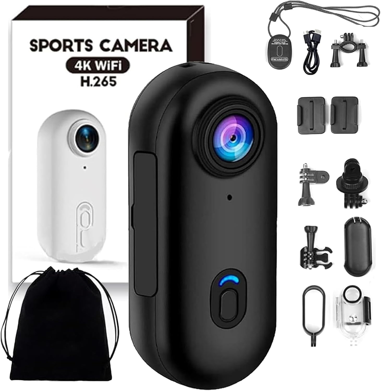 I3 4K Thumb Action Camera, Tiny Size, Mount Anywhere, Small Body