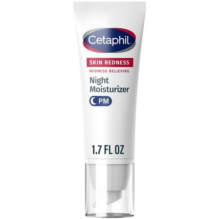 Cetaphil Redness Relieving Night Moisturizer SPF 40 For Dry, Redness-Prone Skin, 1.7 fl oz