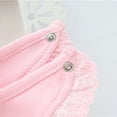 thumbnail image 6 of Alvage Baby Girl Snap Button Bibs Cotton Cute Bow Lace Bibs Waterproof Saliva Towels,Pink, 6 of 11
