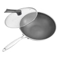 thumbnail image 6 of Honeycomb Wok, Stainless Steel Cooking Frying Pan, Stir-Fry Pan 32*8.5cm, 6 of 16