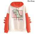 thumbnail image 1 of Sudadera De Manga Larga Con Patrón De Dinosaurio Mezcla De Algodón Adolescentes Niñas Invierno Con Capucha Para El Hogarpangjing, 1 of 4