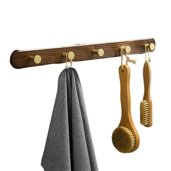 GloryStar Wooden Coat Hooks Strong Powerful Wall Mounted Wall Hangers Bathrooms Kitchen Accessory For Coat Hat Towel Robes
