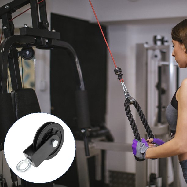 unbranded Polea Para Equipos De Gimnasio En Negro Con Antivibración Para Cables Y