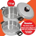 thumbnail image 5 of Maxam 9-Element Waterless Cookware Set, Durable Stainless Steel Construction with Heat and Cold Resistant Handles, 17-Pieces, 5 of 9