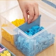 thumbnail image 4 of Caja de Almacenamiento Apilable Transparente para Manualidades con Bandeja Contenedor Multiusos PláStico Estuche Viaje PortáTil, Rosa, 4 of 7
