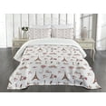 thumbnail image 3 of Ambesonne Paris Quilted Bedspread Set 3 Pcs, City of Love and Fashion, Queen Size, Redwood Pearl Pink, 3 of 5