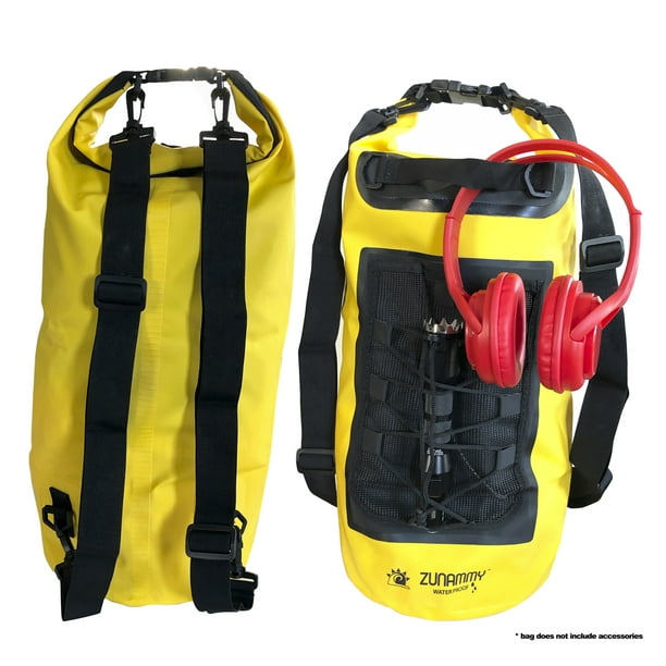 Zunammy 20L Waterproof Dry Bag With Mesh Pocket And Handle - Yellow ...