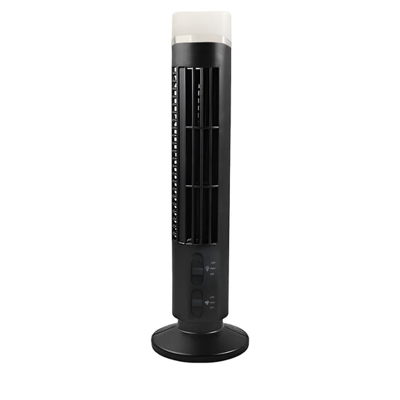 HIBIBUD Tower Fan with Light, Usb Standing Fan, Led Bladeless Fan, Quiet Cooling Portable Tower Electric Fan, Mini Vertical Conditioner for Home Office Bedroom with Light