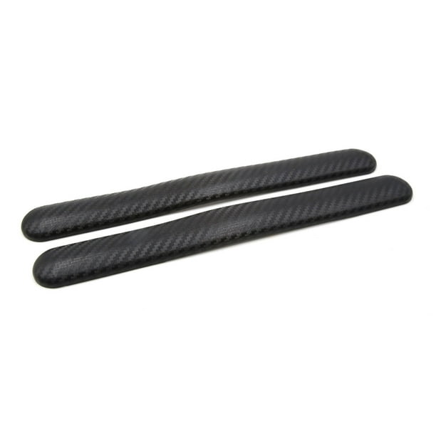 Unique Bargains2pcs Black Carbon Fiber Pattern Car Bumper Guard Self