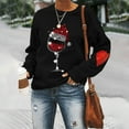 thumbnail image 3 of Gvmfive Women Christmas Long Sleeve Sweatshirt Drop Shoulder Xmas Pritned Pullover Shirt, 3 of 4